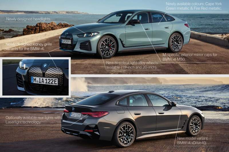 BMW i4 — elektryczny liftback klasy premium, widok zewnętrzny